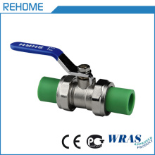 DIN Standard Pn16 S3.2 Green PPR Pipe Fitting Ball Valve for Hot/Cold Water